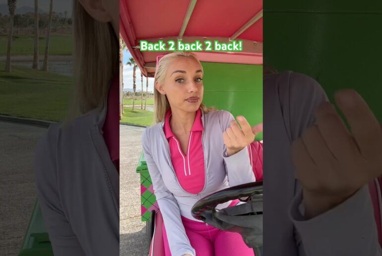 A lot can happen in a workday ! #cartgirl #golf #grwm #golfers #golfgirls #golfer #golflife #funny ￼