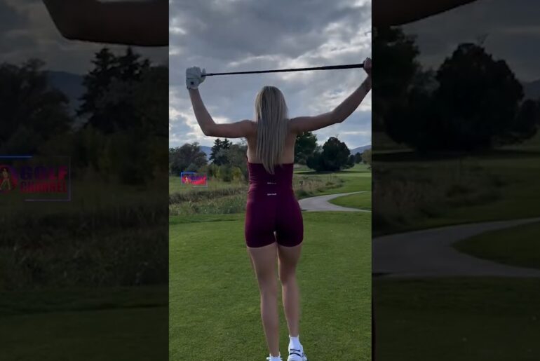 Amazing Golf Swing you need to see | Golf Girl awesome swing | Golf shorts | Morgan Rae