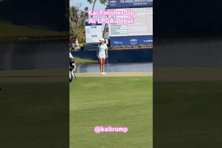 Crowd Cheers When Kai Trump Finishes at Annika Tournament #golf #shorts