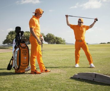 Pro golfer and cliff diver swap sports - Red Bull Dive and Drive 2014