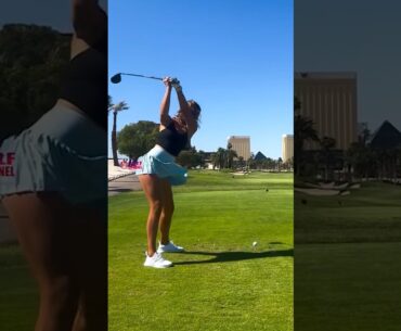 Amazing Golf Swing you need to see | Golf Girl awesome swing | Golf shorts | Lauryn Lux