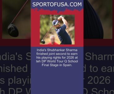 Shubhankar ties for second at DP World Tour Q School finale #shorts