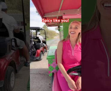 Wasn’t expecting that! Lol #cartgirl #golf #golfgirls #golfers #blonde #golfer #golflife #funny