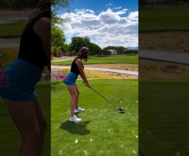 Amazing Golf Swing you need to see | Golf Girl awesome swing | Golf shorts | Lauryn Lux
