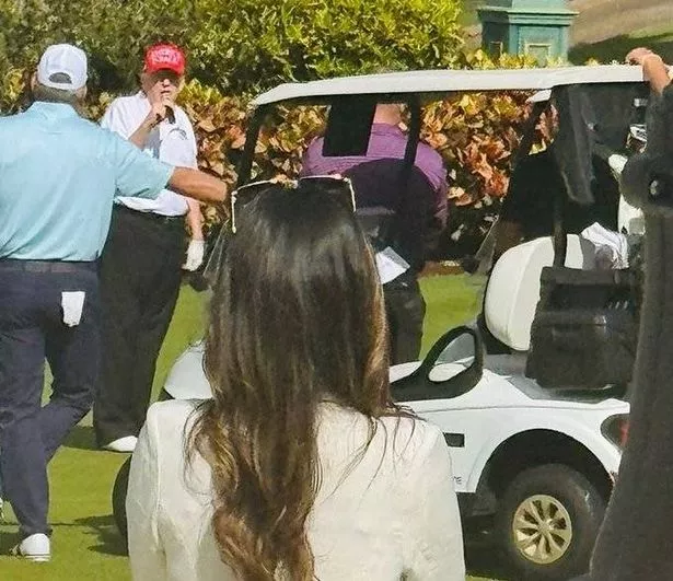 Trump appeared to make a speech