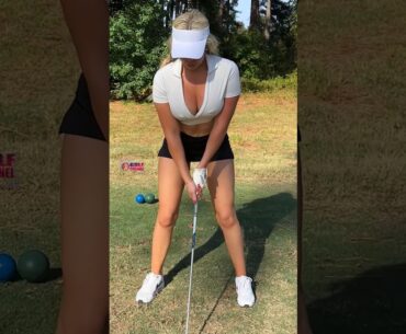 Amazing Golf Swing you need to see | Golf Girl awesome swing | Golf shorts | Kaelee Rene