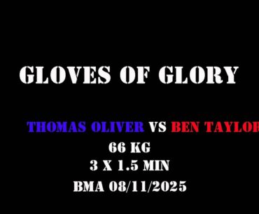 Boxing : Gloves of Glory - Thomas Oliver vs Ben Taylor Full Fight
