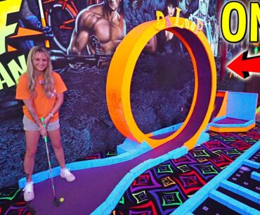 Mind-Blowing ONE OF A KIND Blacklight Mini Golf Course!