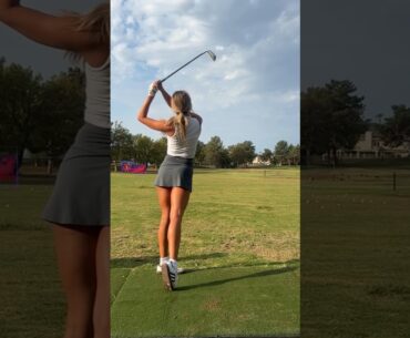 Amazing Golf Swing you need to see | Golf Girl awesome swing | Golf shorts | Abbey Jean
