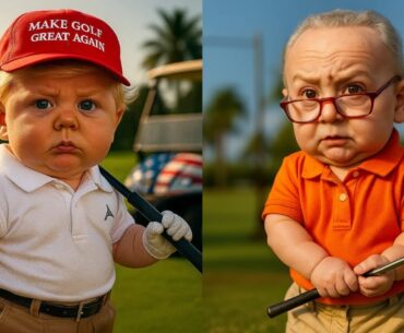 Baby Trump Takes Baby Chuck Schumer Golfing With Him!