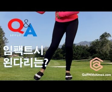 임팩트시 왼다리의 모양 | 명품스윙 에이미 조