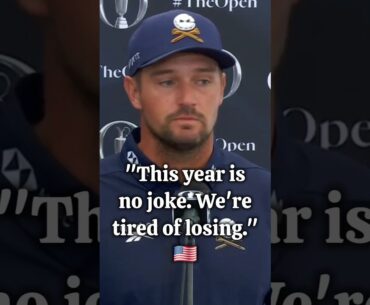 Bryson is fired up for the Ryder Cup