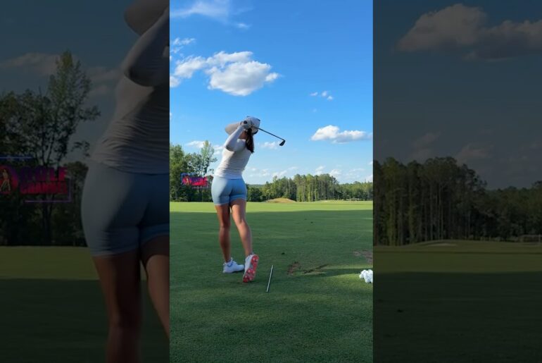 Amazing Golf Swing you need to see | Golf Girl awesome swing | Golf shorts | Melissa Keller