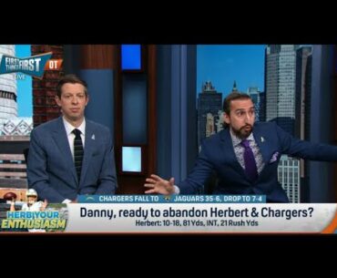 FIRST THINGS FIRST | Nick Wright RIPS Justin Herbert For FAILING Los Angeles Chargers | NFL
