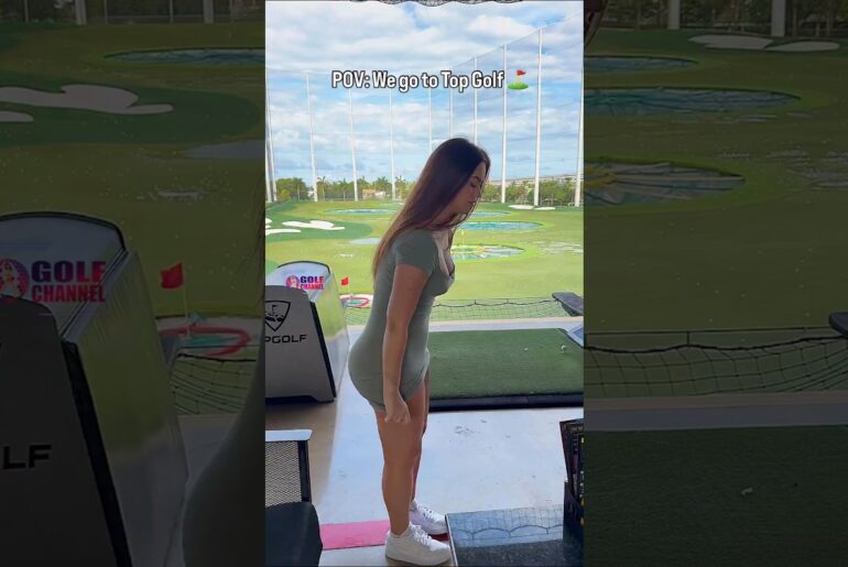 Amazing Golf Swing you need to see | Golf Girl awesome swing | Golf shorts | Jadeteen