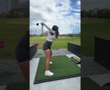 Amazing Golf Swing you need to see | Golf Girl awesome swing | Golf shorts | Xiangyun Pang