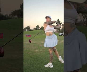 Amazing Golf Swing you need to see | Golf Girl awesome swing | Golf shorts | Taylor Roze