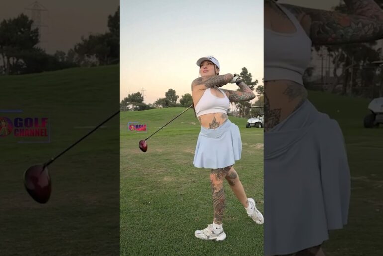 Amazing Golf Swing you need to see | Golf Girl awesome swing | Golf shorts | Taylor Roze