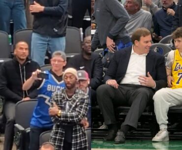 Nico Harrison tries to ignore "Fire Nico" chants and Mavs owner sits with Luka fan 😅