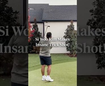 Si Woo Kim makes an insane trick shot on just the third try! 🤯 (📹: IG/ siwookim_official)