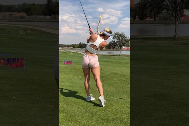 Amazing Golf Swing you need to see | Golf Girl awesome swing | Golf shorts | Brooke