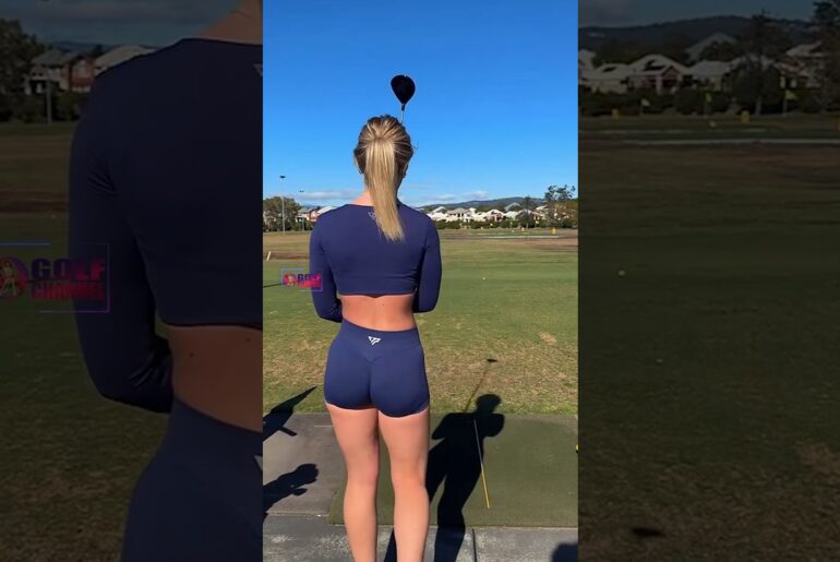 Amazing Golf Swing you need to see | Golf Girl awesome swing | Golf shorts | Antonia Harley