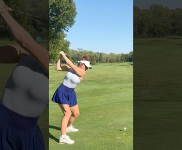 “That was crack-a-lacked” #golf #golfswing #driver #golfgirl #blue