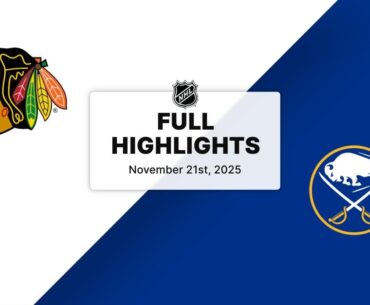 NHL Highlights | Blackhawks vs. Sabres | November 21, 2025