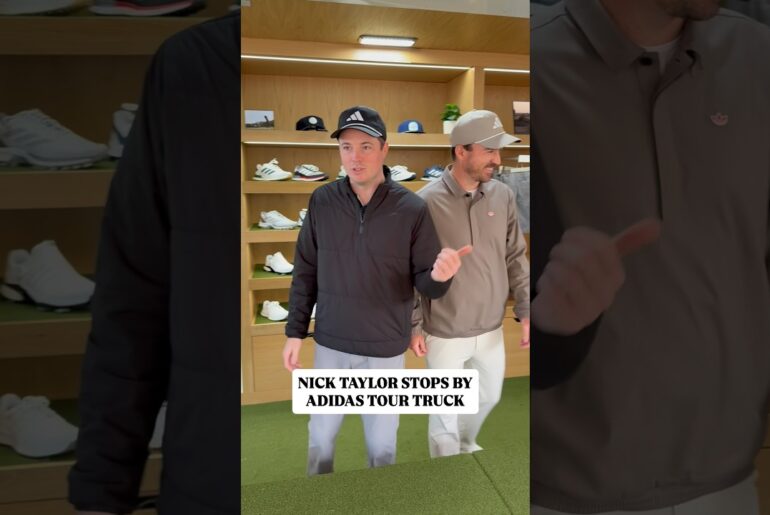 Nick Taylor & the guys stopped by the @a@adidasour Truck at the Barstool Classic Championship.