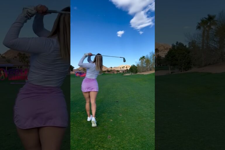 Amazing Golf Swing you need to see | Golf Girl awesome swing | Golf shorts | Darian Skye