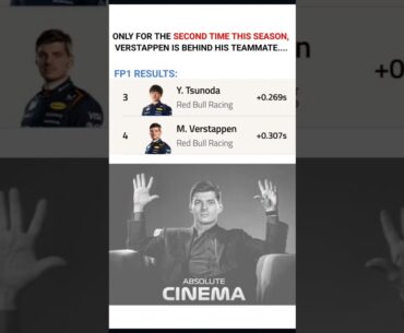 This says a lot about the second driver at Red Bull.... #F1 #LasVegasGP #MaxVerstappen #Formula1