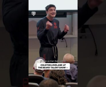 Coslton Loveland at the Bears talent show 👀 #Bears #Chicago #NFL #football