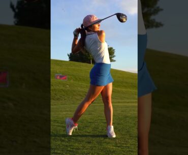 Amazing Golf Swing you need to see | Golf Girl awesome swing | Golf shorts | Mei Brennan