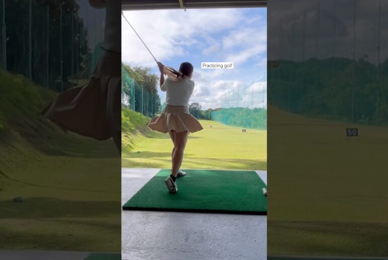 Practicing golf #golf #golfswing #golflife #golfgirl #golflife