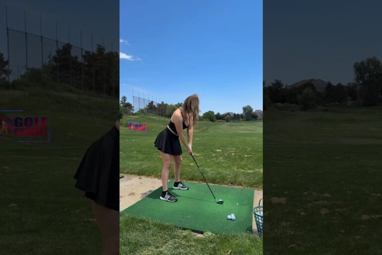 Amazing Golf Swing you need to see | Golf Girl awesome swing | Golf shorts | Sofie Smith