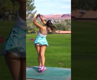 Amazing Golf Swing you need to see | Golf Girl awesome swing | Golf shorts | Mei Brennan