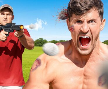 I Got Shot By A Golf Ball Launcher For Science! (Ft Kentucky Ballistics)