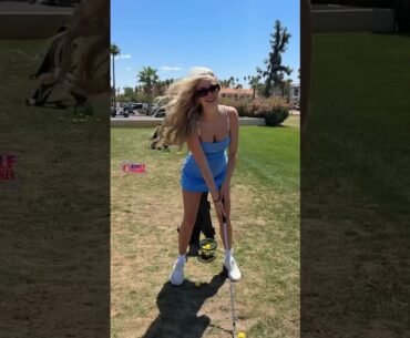 Amazing Golf Swing you need to see | Golf Girl awesome swing | Golf shorts | Audrey Holt