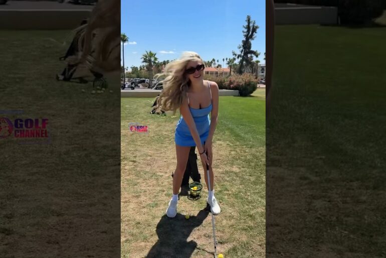 Amazing Golf Swing you need to see | Golf Girl awesome swing | Golf shorts | Audrey Holt
