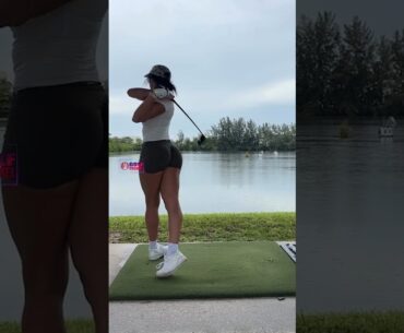 Amazing Golf Swing you need to see | Golf Girl awesome swing | Golf shorts | Kae