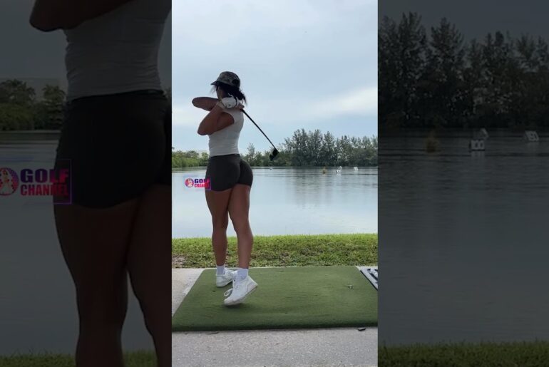 Amazing Golf Swing you need to see | Golf Girl awesome swing | Golf shorts | Kae