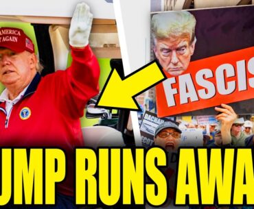Trump RUSHED Away As MASSIVE Protest BLOWS UP Golf Trip!