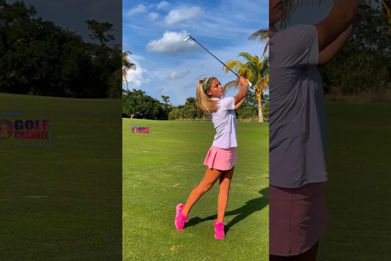 Amazing Golf Swing you need to see | Golf Girl awesome swing | Golf shorts | Gabriella DeGasperis