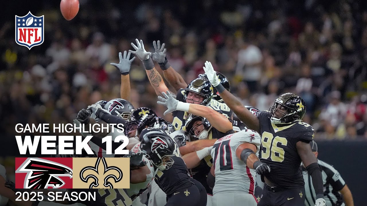 Atlanta Falcons vs. New Orleans Saints Game Highlights | NFL 2025 Season Week 12 Atlanta Falcons vs. New Orleans Saints Game Highlights | NFL 2025 Season Week 12