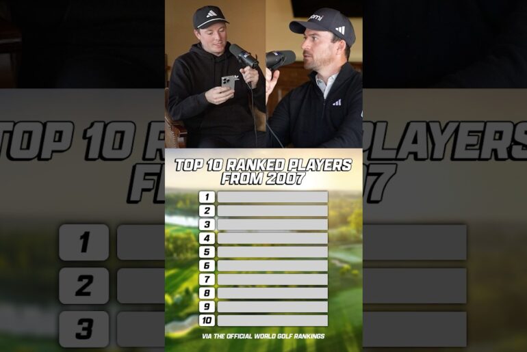 Can Riggs, Trent & Nick Taylor name the top 10 ranked golfers from 2007?