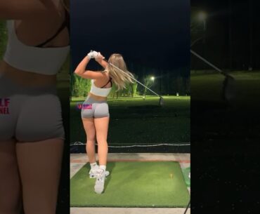 Amazing Golf Swing you need to see | Golf Girl awesome swing | Golf shorts | Antonia Harley