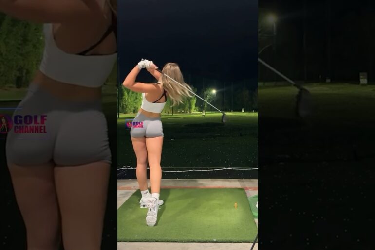 Amazing Golf Swing you need to see | Golf Girl awesome swing | Golf shorts | Antonia Harley