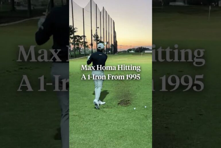 Throwback to a fan challenging Max Homa to hit his 1995 1-iron. 😂