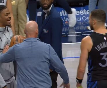 Ja Morant calls Klay Thompson a bum as they get into it after the game 😳