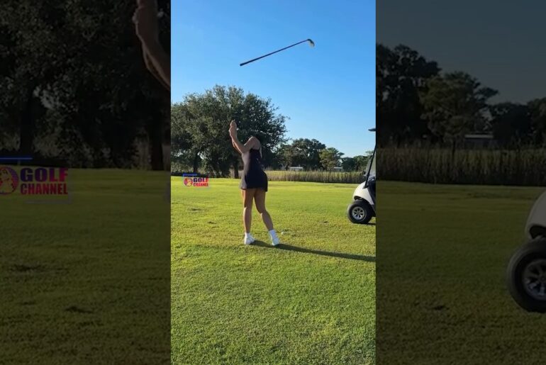Amazing Golf Swing you need to see | Golf Girl awesome swing | Golf shorts | Kae